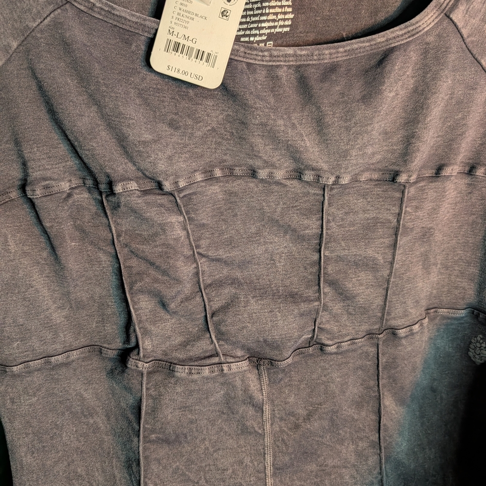 Free People Good Karma Long sleeve Onesies in Washed Black - Picture 6 of 7